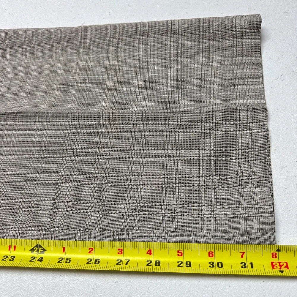 Banana Republic Dress Pants Mens 34 Gray Plaid Flat Front Business‎ Office 36x32